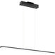 Float LED 48 inch Matte Black Pendant Ceiling Light 
